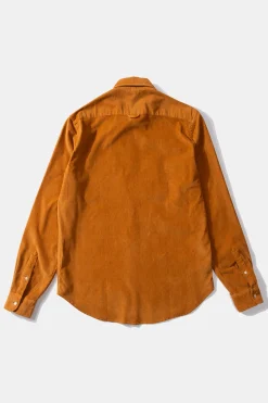 Microcord Shirt Plain Brown | Edmmond Studios Fashion