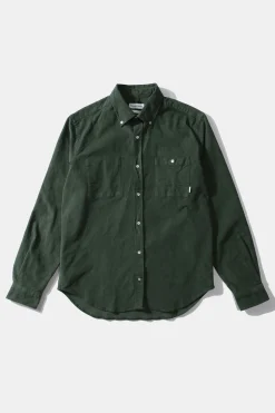 Microcord Shirt Plain Dk Green | Edmmond Studios Clearance