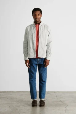 Microcord Shirt Plain Grey | Edmmond Studios Outlet