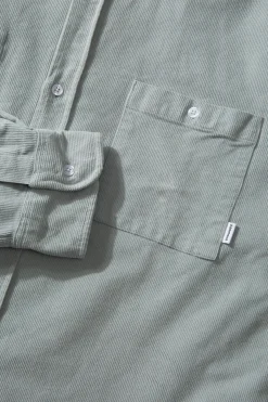 Microcord Shirt Plain Grey | Edmmond Studios Outlet