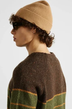 Multi Stripes Sweater Plain Brown | Edmmond Studios Online
