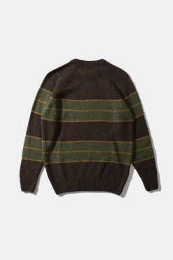 Multi Stripes Sweater Plain Brown | Edmmond Studios Online