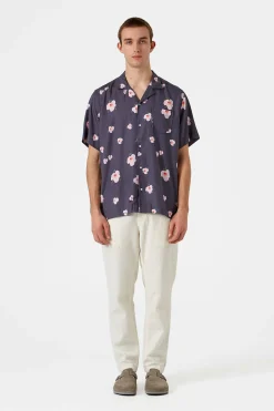 Orchid Short Sleeve Plain Navy | Edmmond Studios New