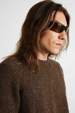 Paris Sweater Plain Brown | Edmmond Studios New