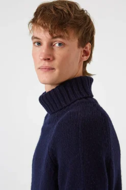 Paris Turtle Neck Plain Navy | Edmmond Studios Discount