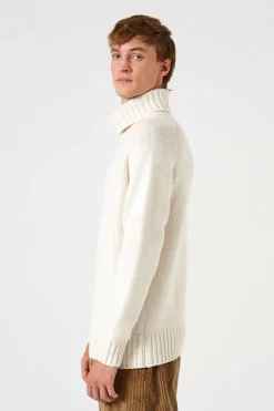 Paris Turtle Neck Plain Off White | Edmmond Studios Online