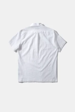 Polo Shirt Seersucker Plain White | Edmmond Studios Flash Sale