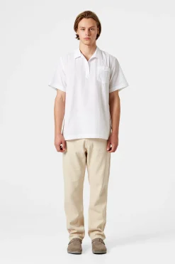 Polo Shirt Seersucker Plain White | Edmmond Studios Flash Sale