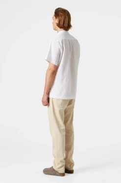 Polo Shirt Seersucker Plain White | Edmmond Studios Flash Sale