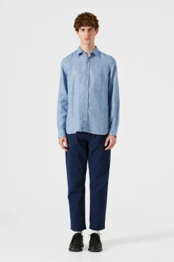 Port Shirt Plain Blue | Edmmond Studios Flash Sale