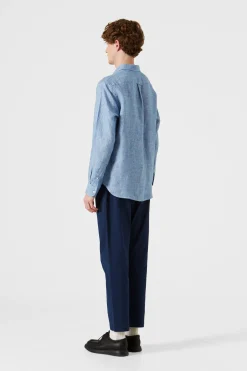 Port Shirt Plain Blue | Edmmond Studios Flash Sale