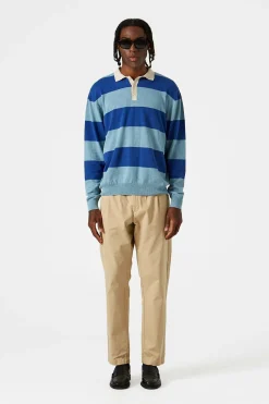 Rugby Knitted Polo Plain Blue | Edmmond Studios Store