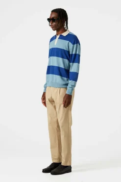 Rugby Knitted Polo Plain Blue | Edmmond Studios Store