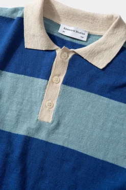 Rugby Knitted Polo Plain Blue | Edmmond Studios Store