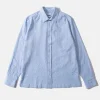 Seersucker Shirt Plain Light Blue | Edmmond Studios Flash Sale
