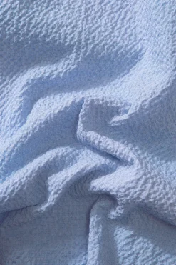 Seersucker Shirt Plain Light Blue | Edmmond Studios Flash Sale