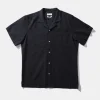 Seersucker Shirt Plain Navy | Edmmond Studios Sale