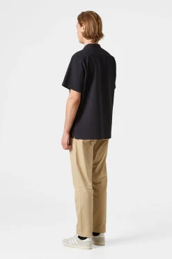 Seersucker Shirt Plain Navy | Edmmond Studios Sale