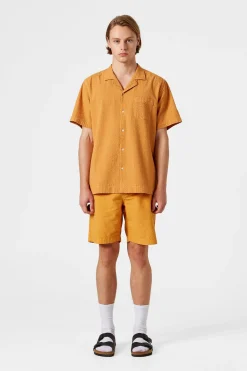 Seersucker Shorts Plain Mustard | Edmmond Studios Hot