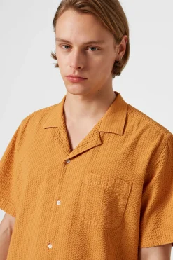 Seersucker Shorts Plain Mustard | Edmmond Studios Hot