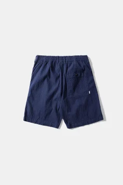 Seersucker Shorts Plain Navy | Edmmond Studios Flash Sale