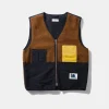Shearling Vest Plain Brown | Edmmond Studios Sale