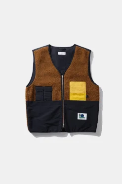 Shearling Vest Plain Brown | Edmmond Studios Sale