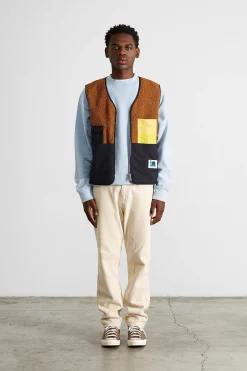 Shearling Vest Plain Brown | Edmmond Studios Sale
