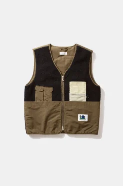 Shearling Vest Plain Navy | Edmmond Studios Cheap