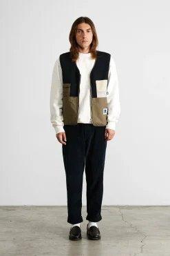 Shearling Vest Plain Navy | Edmmond Studios Cheap