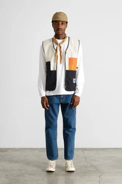 Shearling Vest Plain Off White | Edmmond Studios Clearance
