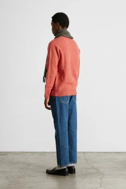 Shetland Sweater Plain Salmon | Edmmond Studios New