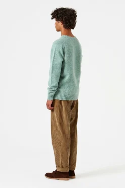 Shetland Sweater Plain Turquoise | Edmmond Studios Outlet