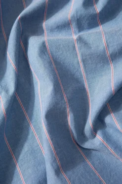 Striped Blue Red Shirt Plain Blue | Edmmond Studios Discount