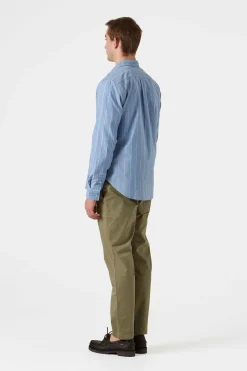 Striped Blue Red Shirt Plain Blue | Edmmond Studios Discount