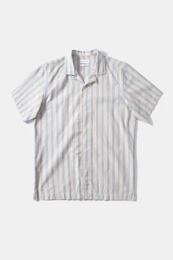 Striped Short Sleeve Plain Light Blue | Edmmond Studios Outlet