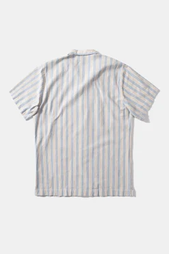 Striped Short Sleeve Plain Light Blue | Edmmond Studios Outlet