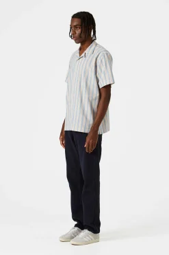 Striped Short Sleeve Plain Light Blue | Edmmond Studios Outlet