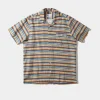 Stripes Short Sleeve Shirt Horizontal Stripes Blue | Edmmond Studios Best Sale