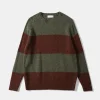 Stripes Sweater Plain Green | Edmmond Studios Outlet