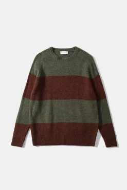 Stripes Sweater Plain Green | Edmmond Studios Outlet