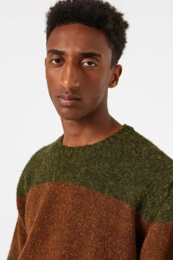 Stripes Sweater Plain Green | Edmmond Studios Outlet