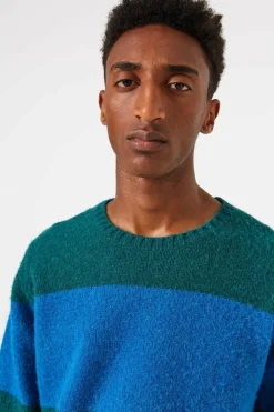 Stripes Sweater Plain Navy | Edmmond Studios Flash Sale