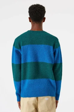 Stripes Sweater Plain Navy | Edmmond Studios Flash Sale