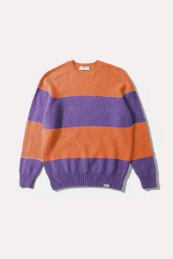 Stripes Sweater Plain Orange | Edmmond Studios Flash Sale