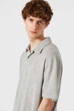Terry Polo Plain Grey Melange | Edmmond Studios Cheap