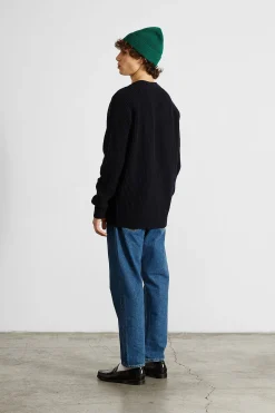 Upper Cardigan Plain Navy | Edmmond Studios Sale