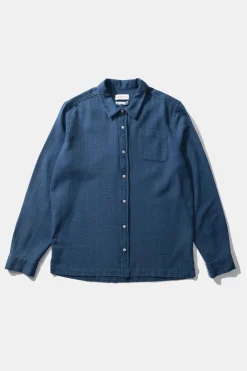 Waffle Denim Shirt Plain Stonewash | Edmmond Studios Cheap