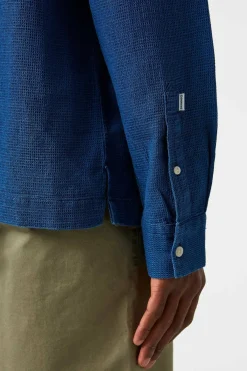 Waffle Denim Shirt Plain Stonewash | Edmmond Studios Cheap