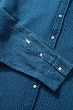 Waffle Denim Shirt Plain Stonewash | Edmmond Studios Cheap